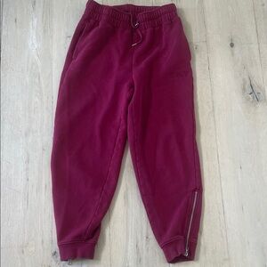 WSLY by Bandier Y2K Zippered Beetroot Red Joggers